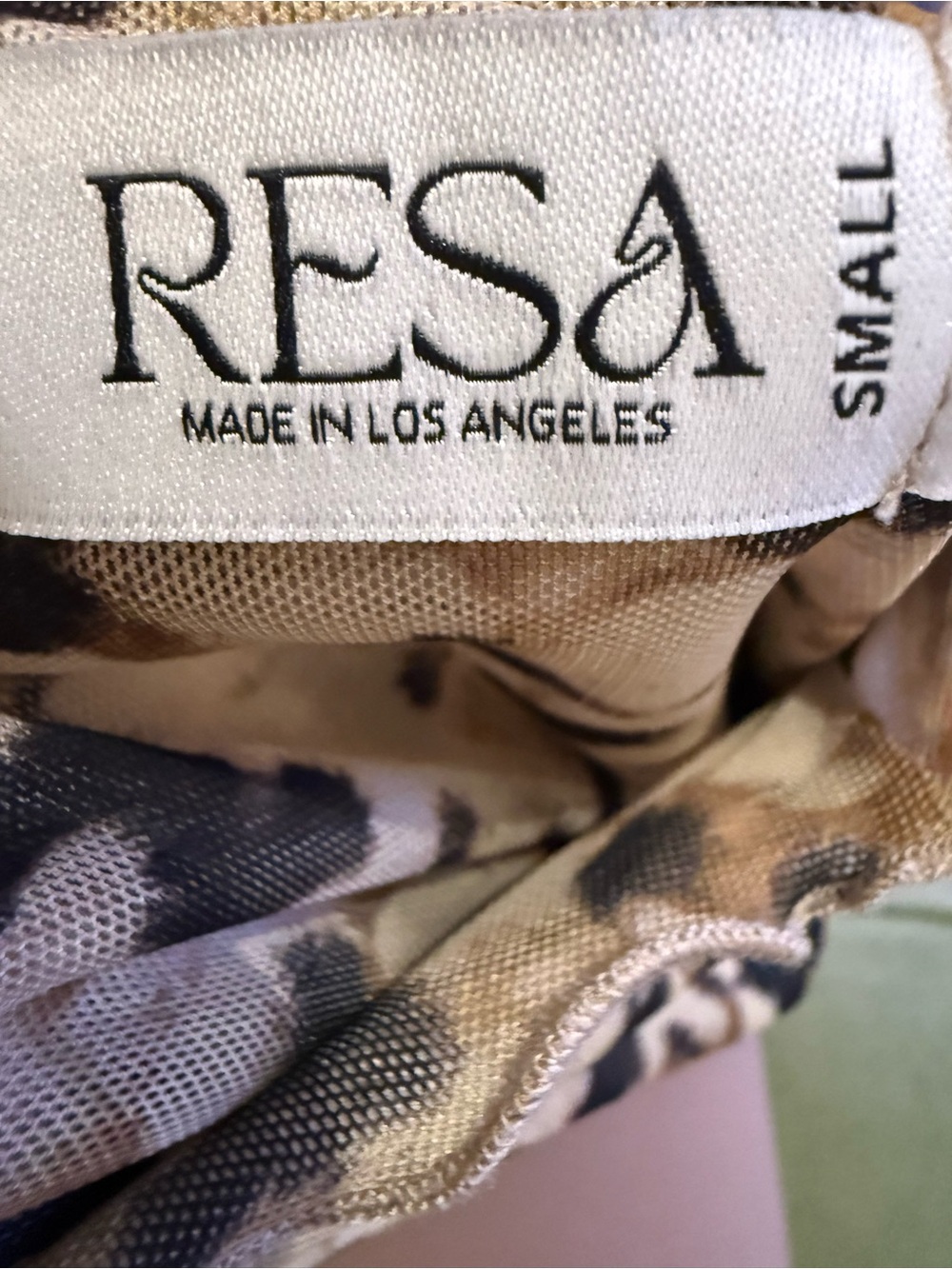 RESA Beige and Black Leopard Print Long-Sleeve Maxi Dress - Picture 3 of 3